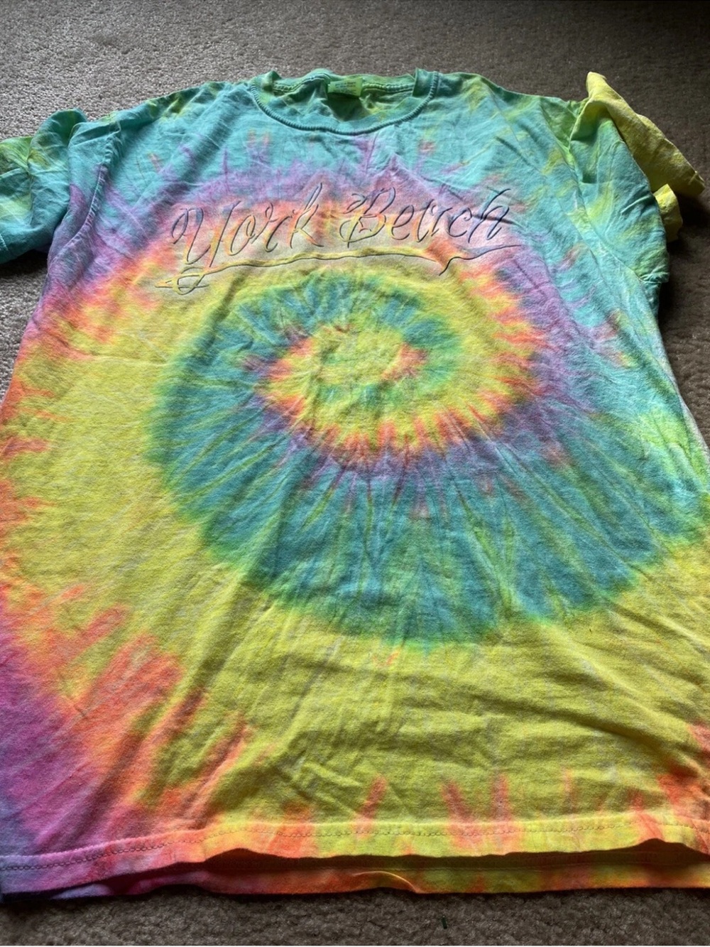 color tone size large york beach tie dye shirt